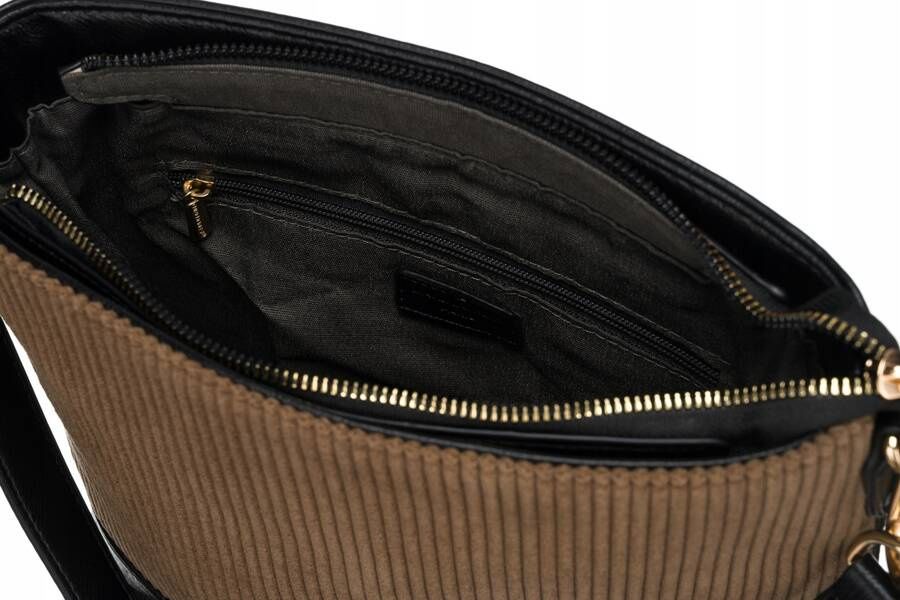 torba damska ze skóry ekologicznej z odpinanym paskiem - david jones