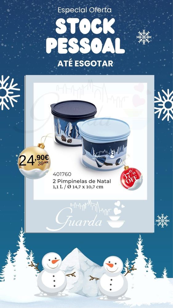 Pimpinelas de Natal - tupperware