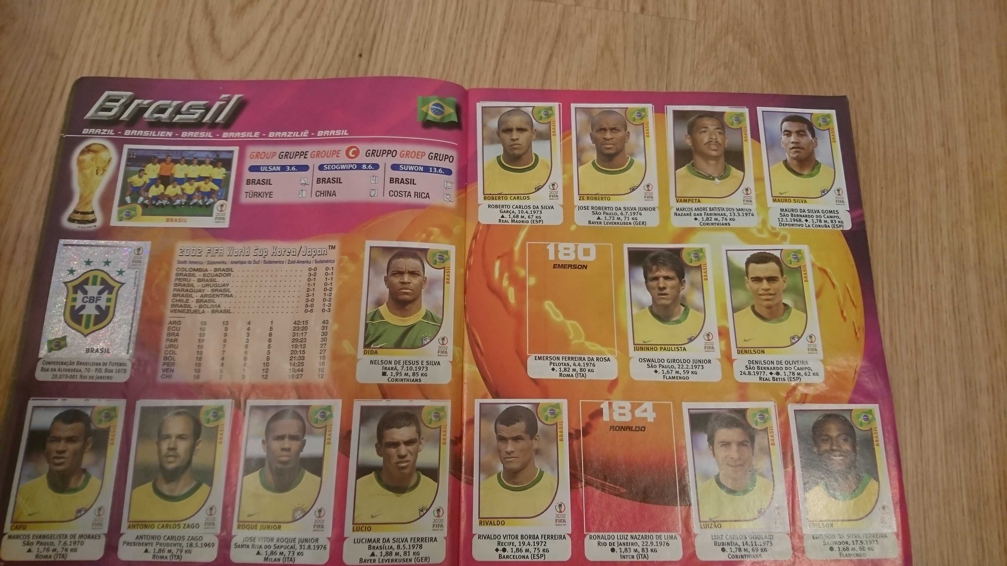 Caderneta Fifa world cup 2002- inclui Beckham, Ibrahimovic, Totti, etc