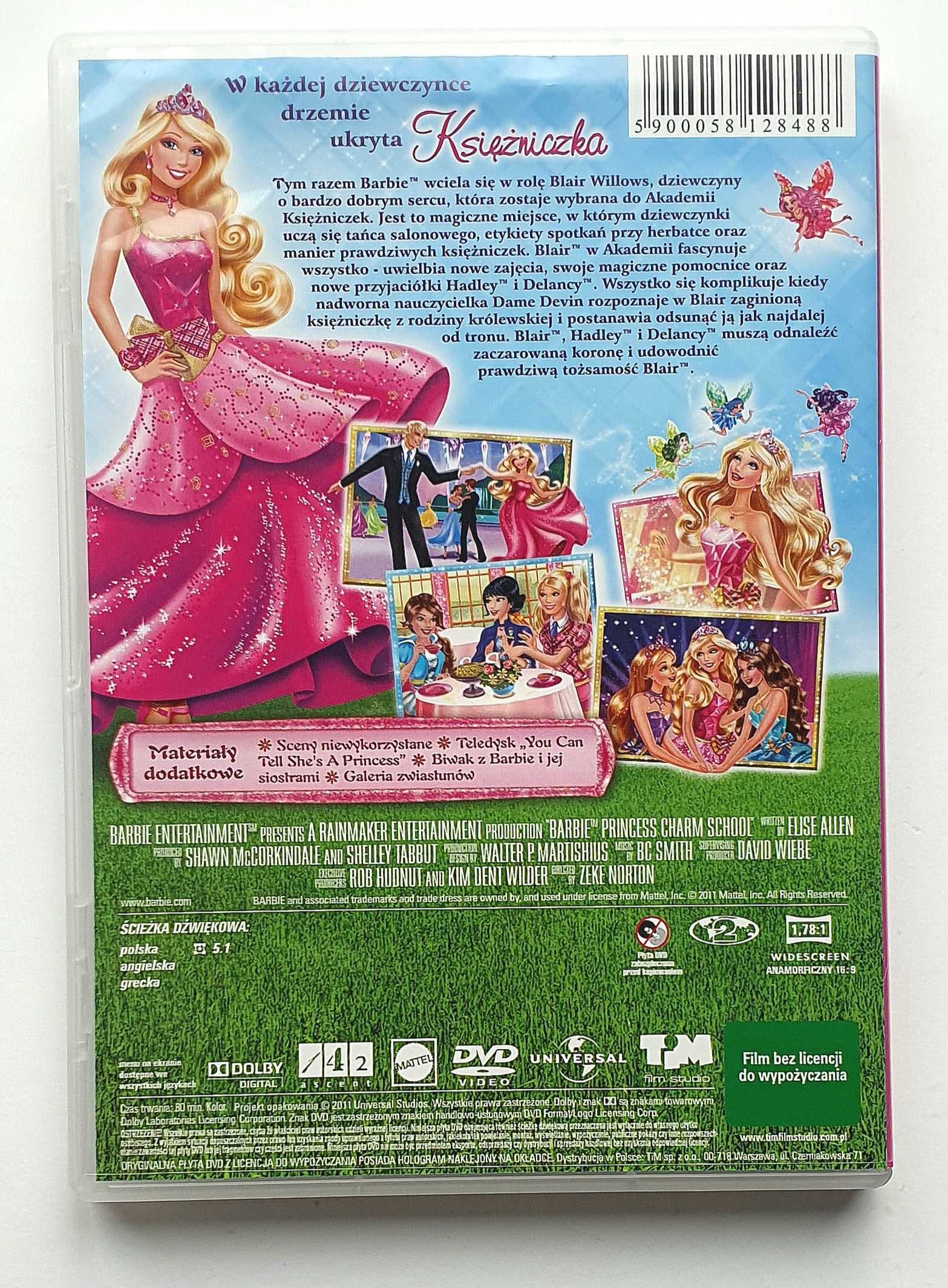 Barbie i Akademia Księżniczek, film DVD