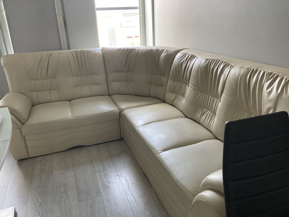 Naroznik duży skóra Ecoklogiczna kolor jasny cream