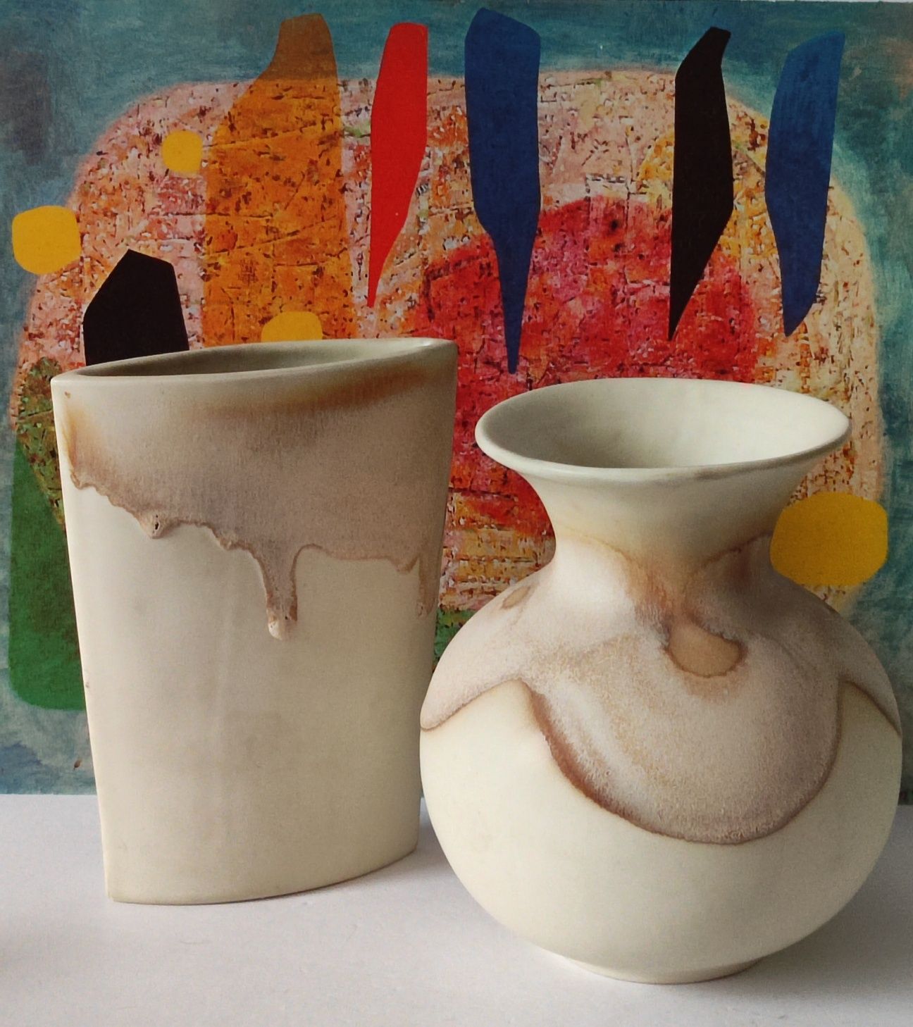 Piękna stara ceramika wazon Formano kolekcje komplet
