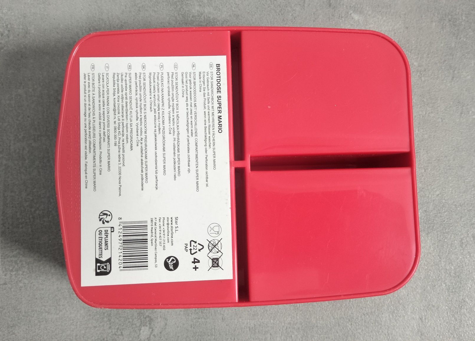 Śniadaniówka /Lunch box /Pudełko na kanapki z przegródkami Super Mario