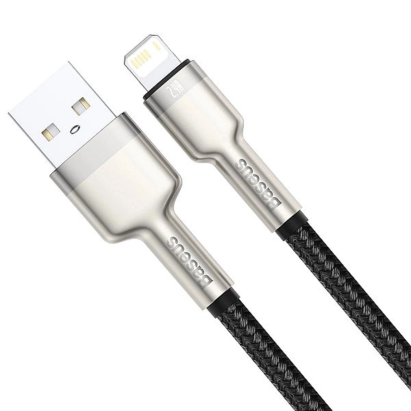 Kabel Baseus Cafule Series Metal Data USB-A / Lightning 2.4A 1m - czar