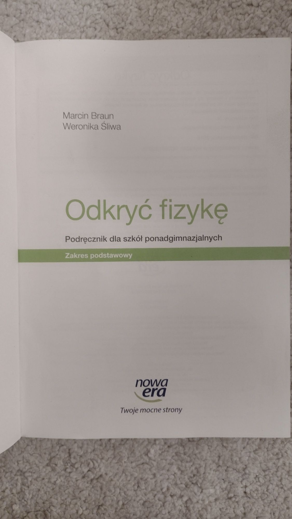 Podręcznik odkryć fizykę nowa era zakres podstawowy