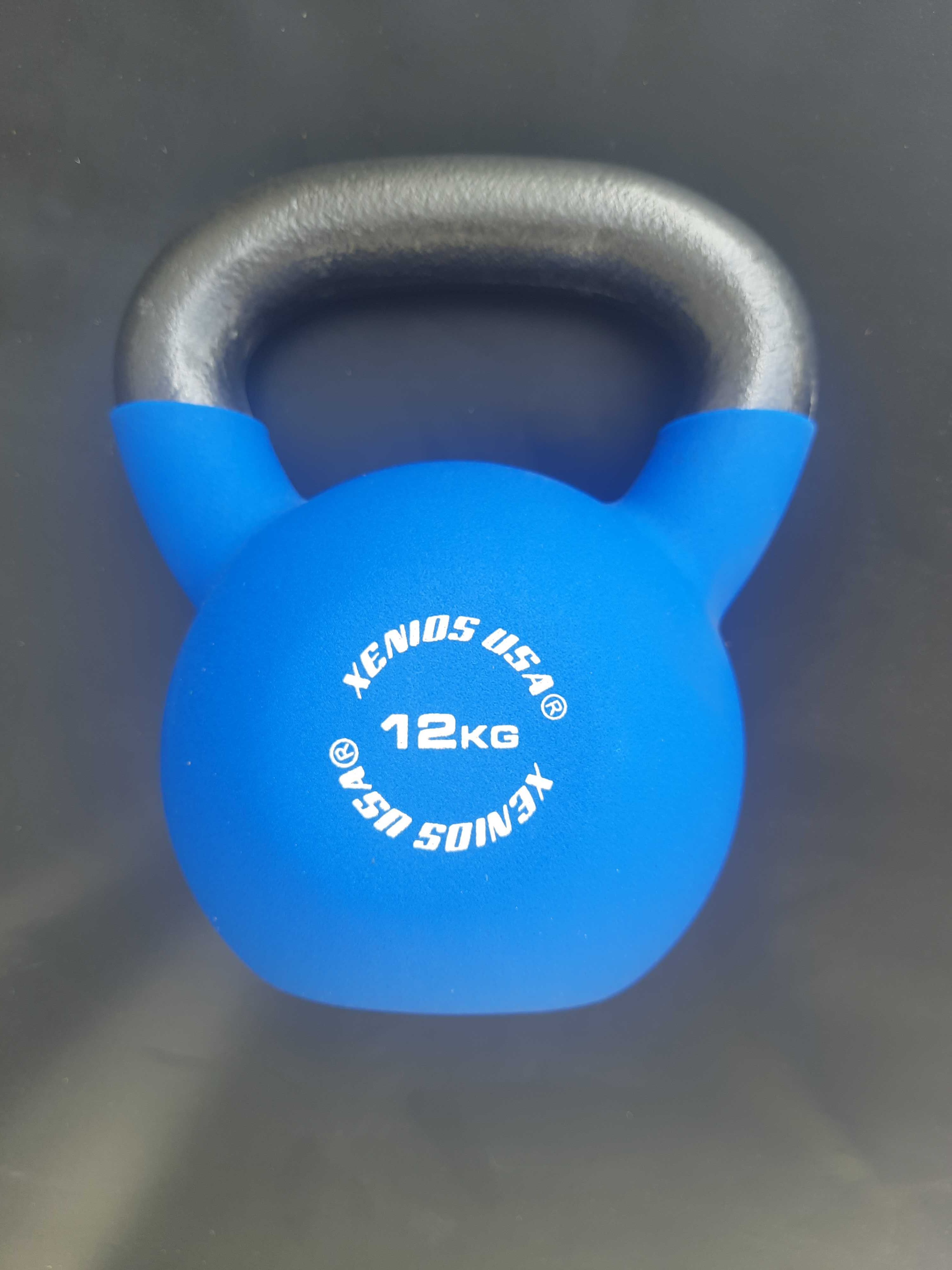 Fitness Kettlebell neoprenowe kolorowe Xenios USA 12 kg