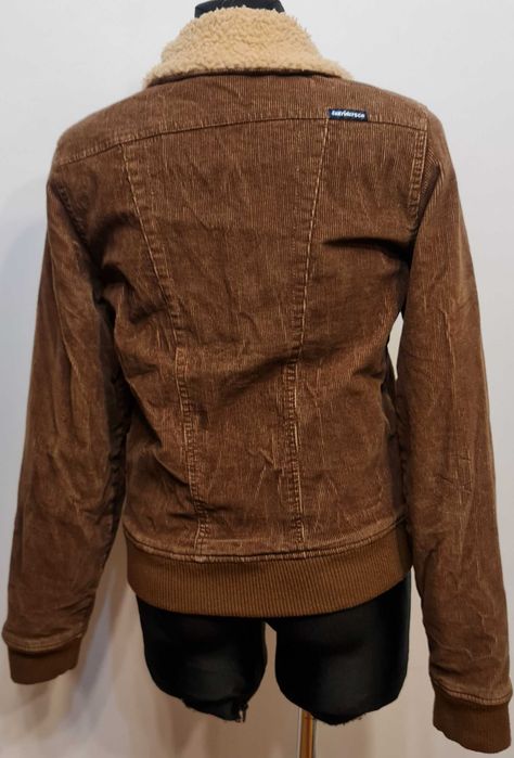 3103 Ciepła Sztruksowa Kurtka Pilotka Fox Racing rozmiar S