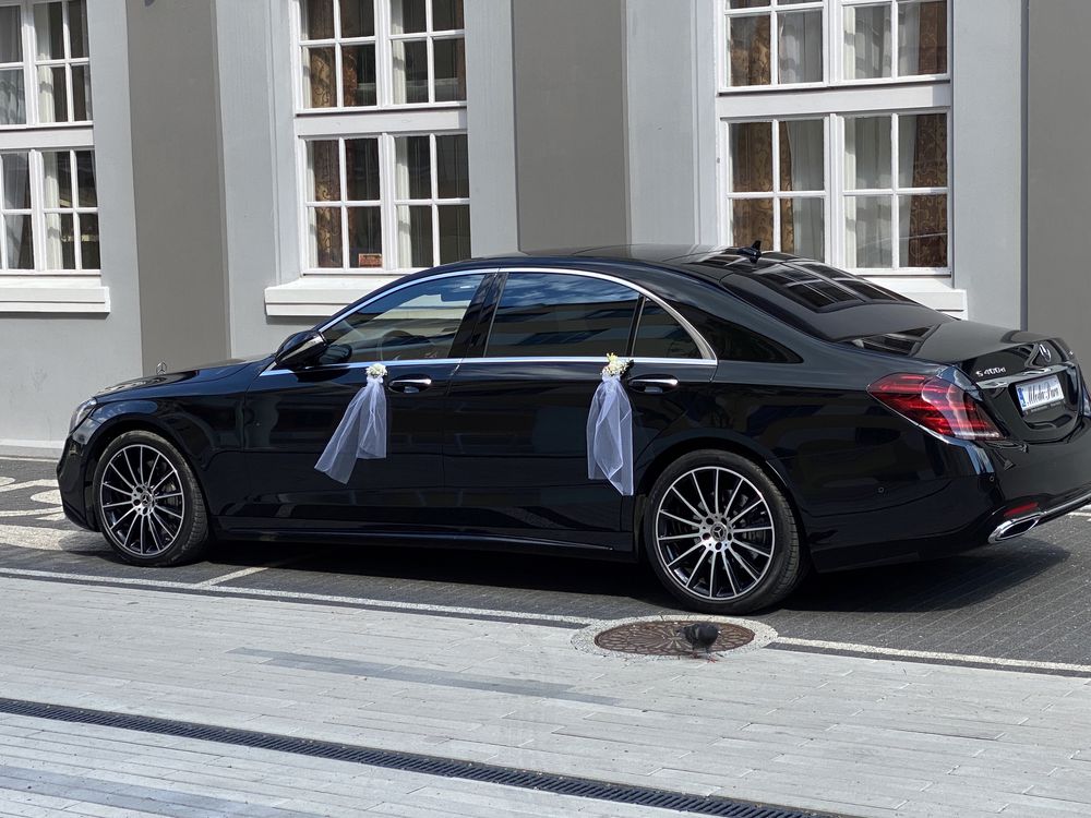 Auto do ślubu Mercedes S klasa long AMG pakiet