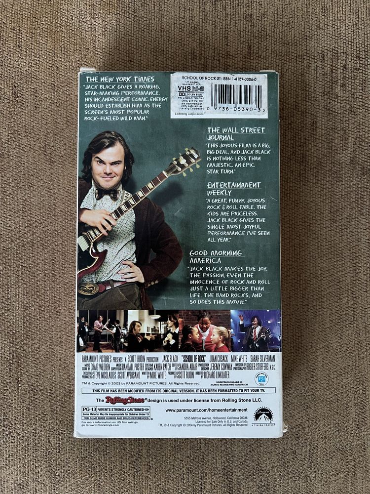 VHS відеокасета школа року/school of rock