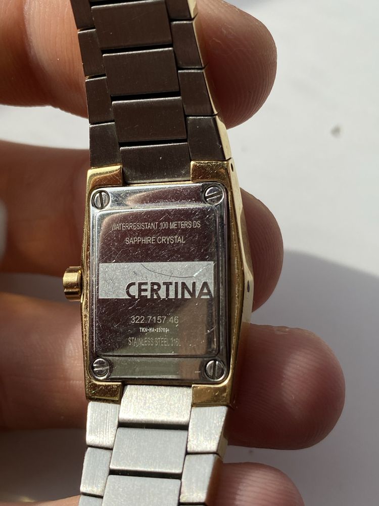 Наручные женские часы CERTINA 322.7157.46 золотые, в отличном состояни