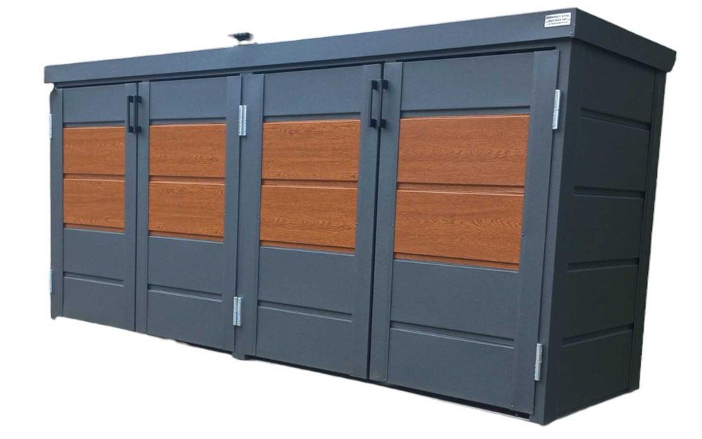 Zabudowa Koszy Na Śmieci Wiata Śmietnikowa 235X65X110 Cm 4X120L Nb220