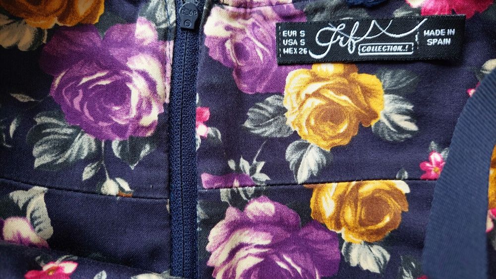 Sukienka włoska Zara w kwiaty krótka / piękne kolory