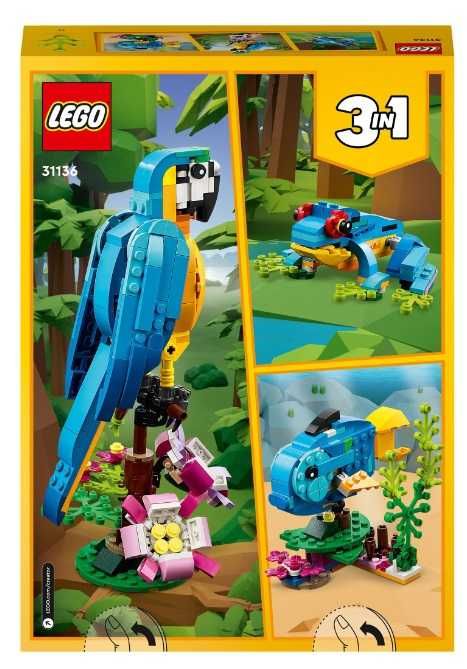LEGO Creator 31136 Egzotyczna Papuga 3w1 PREZENT