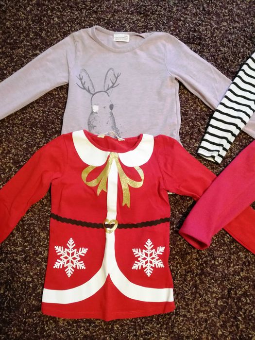 Bluzki dziewczęce - zestaw 8szt. - rozmiar 110