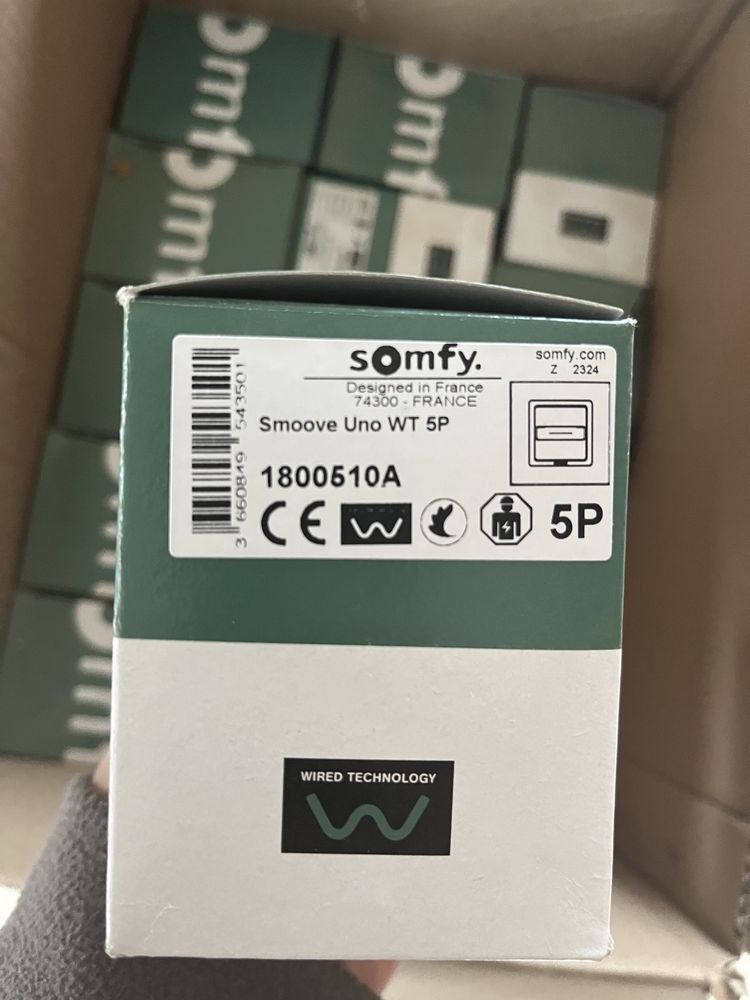 Przełącznik Somfy Smoove Uno WT 5P pięciopozycyjny roletowy
