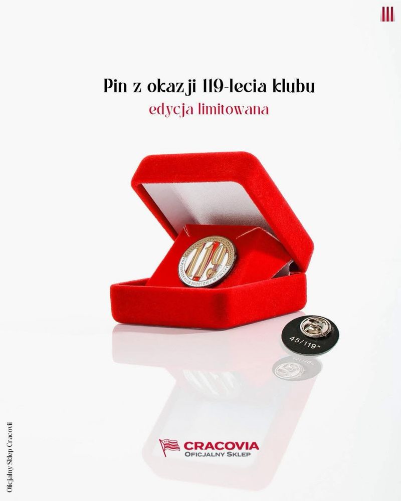 Wpinka Pin Cracovia 119 lat
