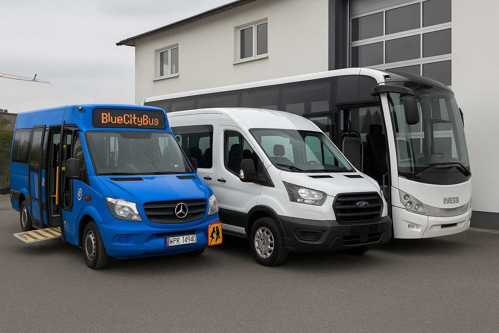 Wynajem MiniBus/Autobus z kierowcą. Transfery na lotnisko i nie tylko