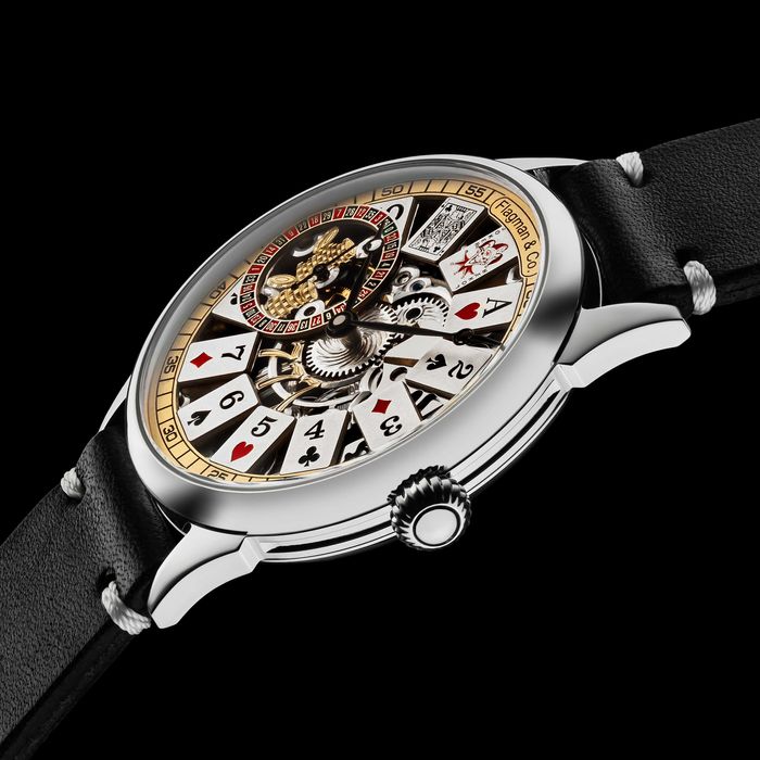 Часы казино Мужские часы скелетоны механические наручные с рулеткой