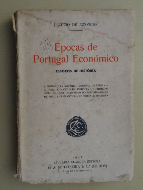 Épocas de Portugal Económico de J. Lúcio de Azevedo