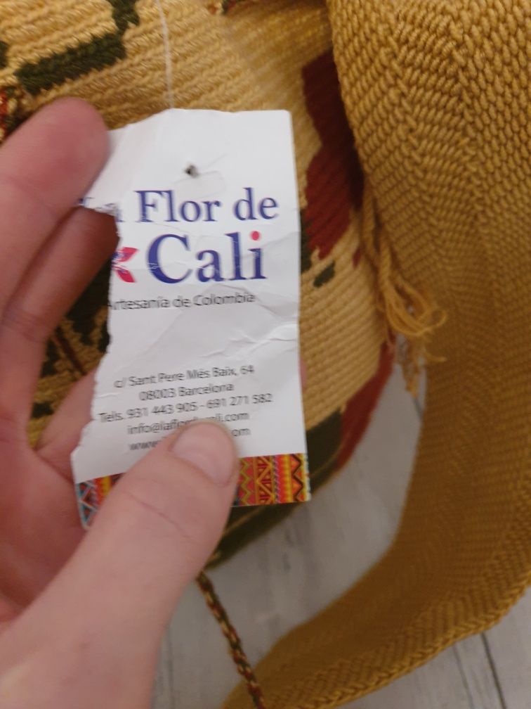 Torba torebka kolumbijska La flor de cali vintage tkana