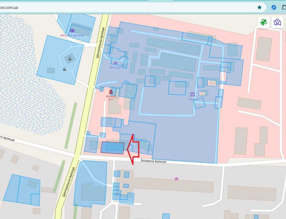 Комерційного призначення (будівель торгівлі), вул. Центральна, 33-Б