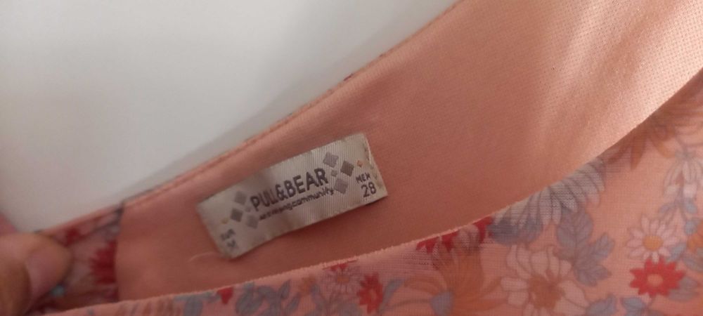 Vestido curto, de verão, tons claros - M - Pull&Bear