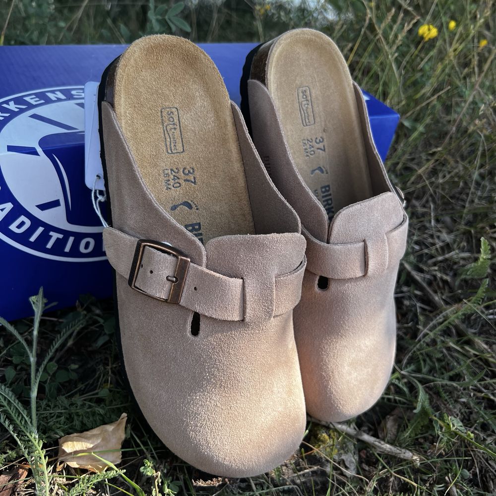 birkenstock mud color бежевий колір сабо жіночі біркеншток оригінал