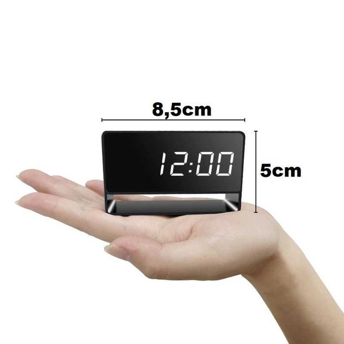 Ukryta Mini Kamera Szpiegowska w Budziku Full Hd Wifi