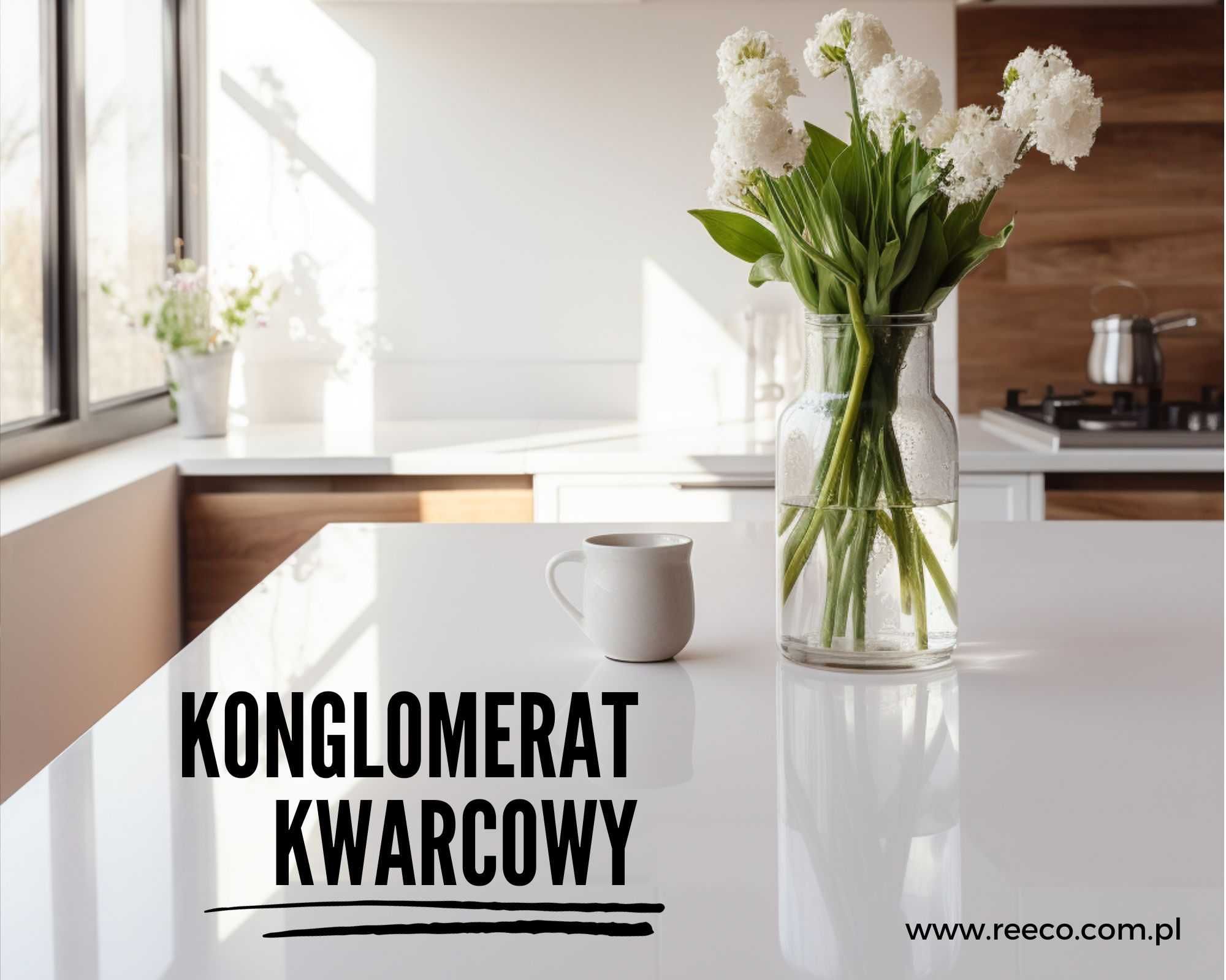 blat kuchenny, łazienkowy Crystal, parapet, konglomerat kwarcowy