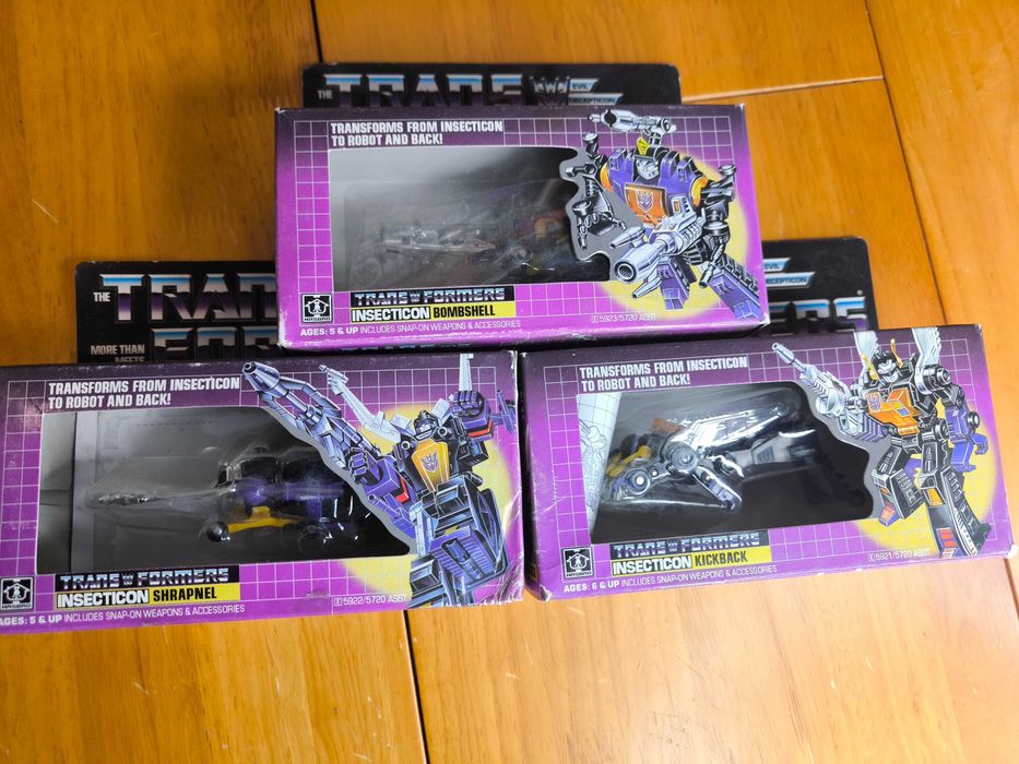 Transformers G1 Insecticons – Bombshell, Shrapnel і Kickback