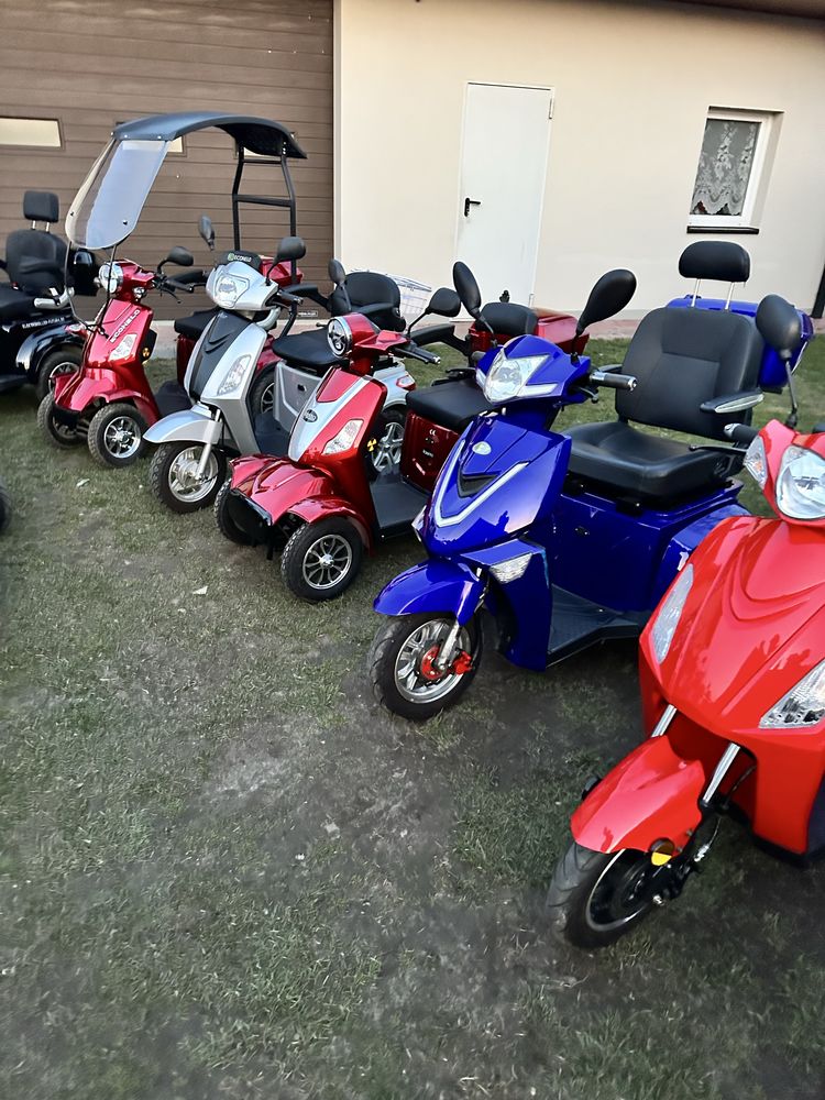Skuter elektryczny inwalidzki dla seniora, trójkołowy, czterokołowy
