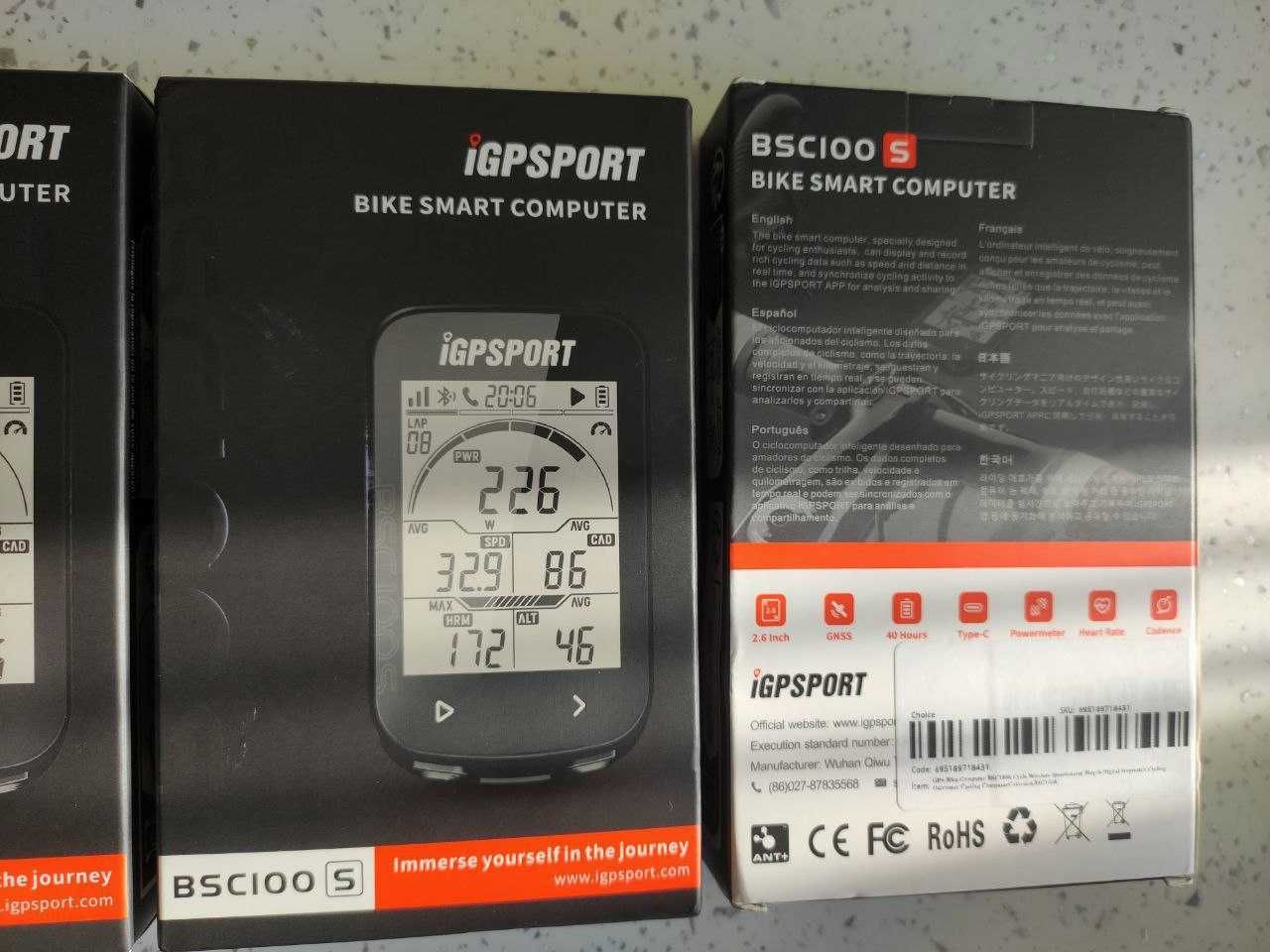 Велокомпьютер iGPSPORT GPS BSC100S вело комп спідометр одометр GPS