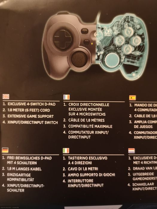 Comando Logitech F310 (Gamepad PC)