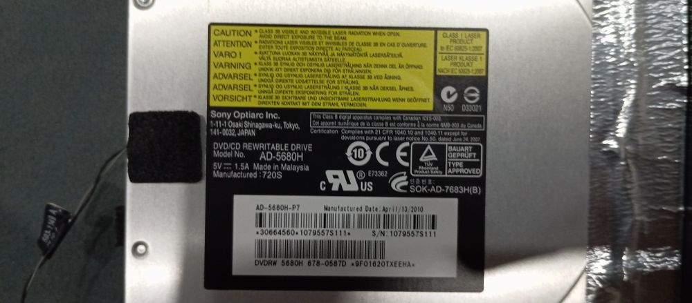 Leitor de discos Sony DVD/CD