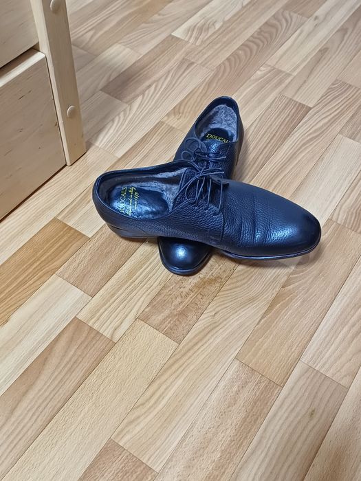 Кожаные зимние туфли