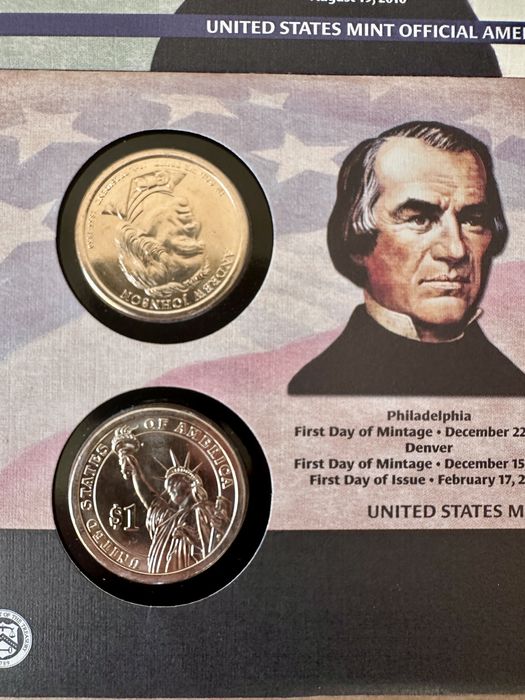 Набор монет + конвертов с монетами Американские призеденты США Proof