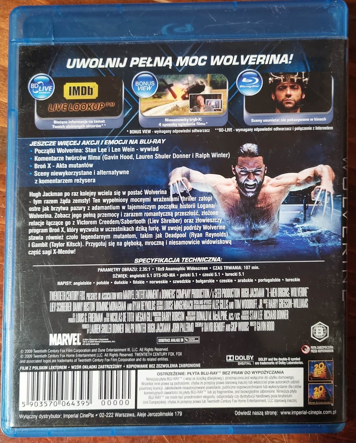 X-MEN Geneza Wolverine (Blu-ray)