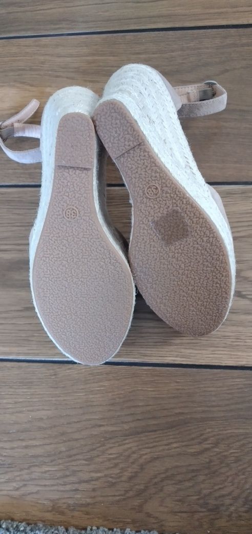 Espadryle beżowe 38/24-24,5 cm Nowe!