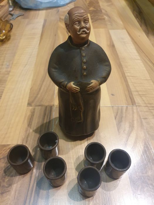 karafka ceramiczna Zagłoba 6 kieliszków