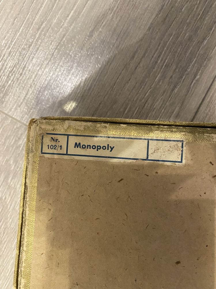 Unikat Monopoly Gold Version 1950r No. 102/1 Gra planszowa kolekcjoner