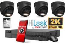 Zestaw monitoringu Hilook 4 kamery + rejestrator ip i dysk 1tb
