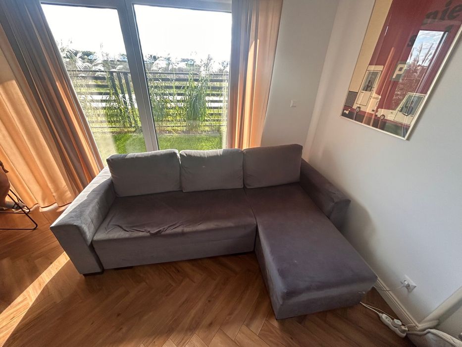 Narożnik rozkładany szary