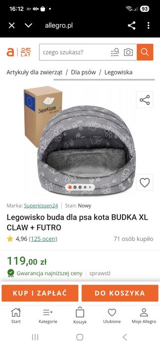 Nowy domek legowisko dla psa lub kota.