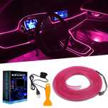 5 metros fibra óptica ROSA USB nova para Carro ou TV PC etc
