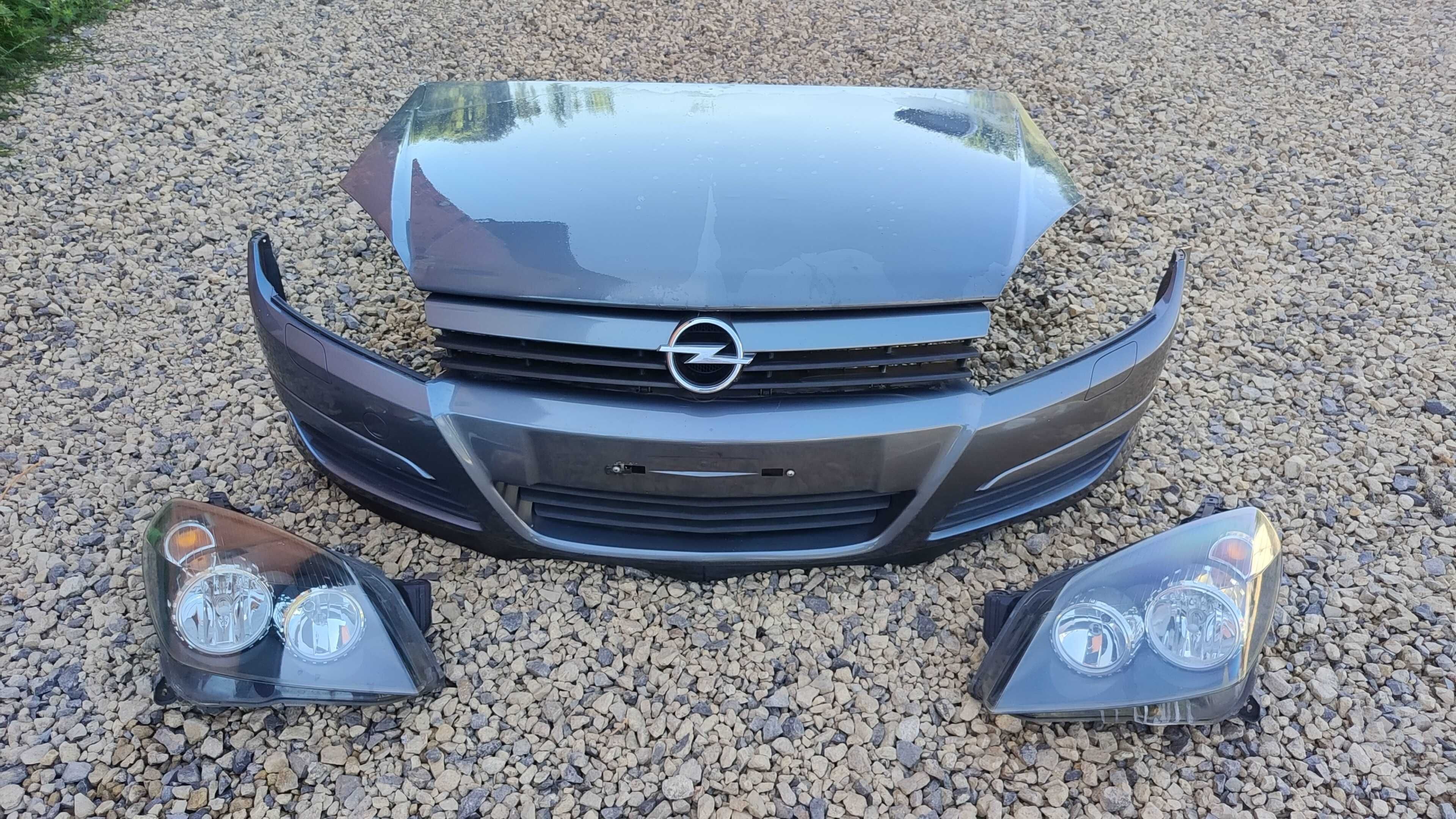 Przód Maska Zderzak lampy Opel Astra H 04-12.r Szary Z155