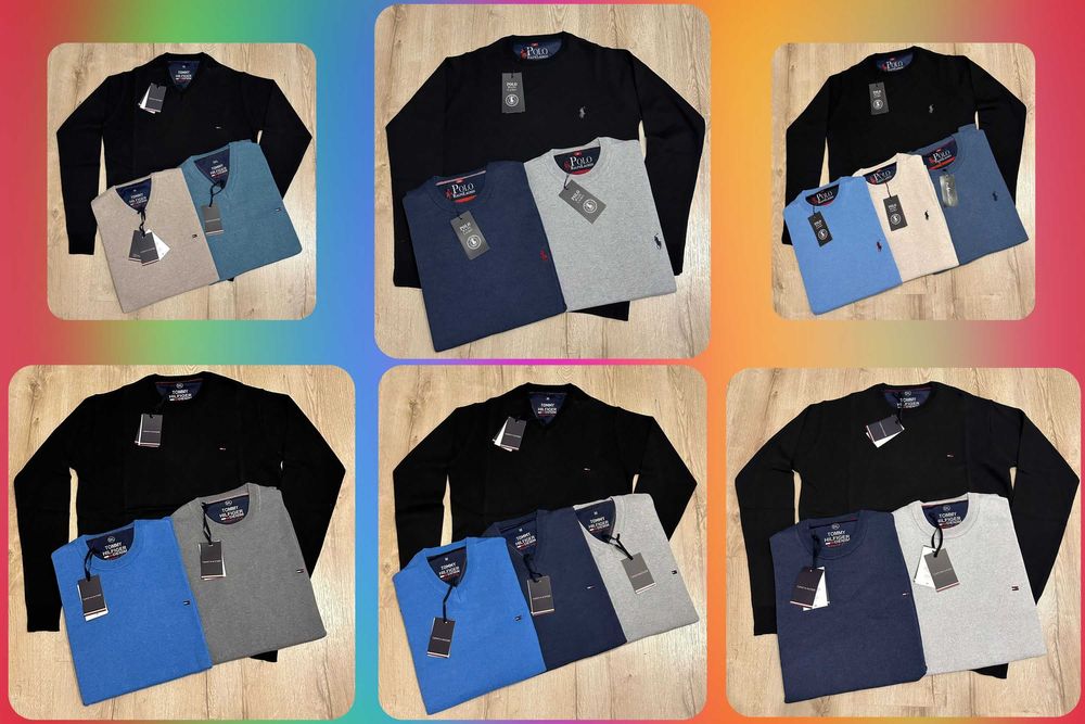 Sweter męski lacoste Ralph Lauren serek i okragle