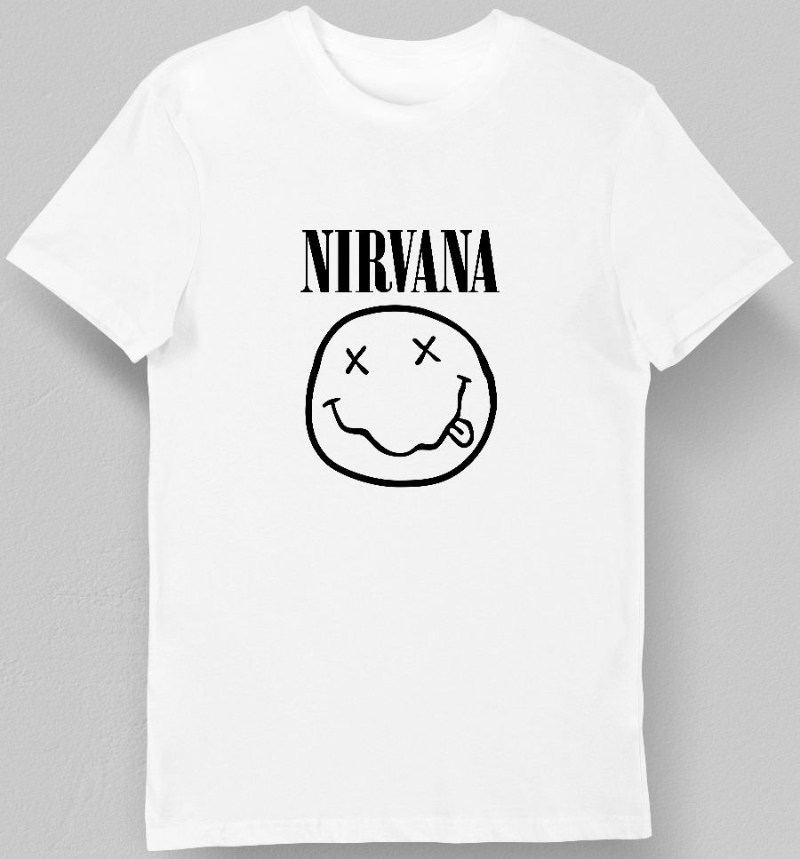 Koszulka męska Nirvana biała M