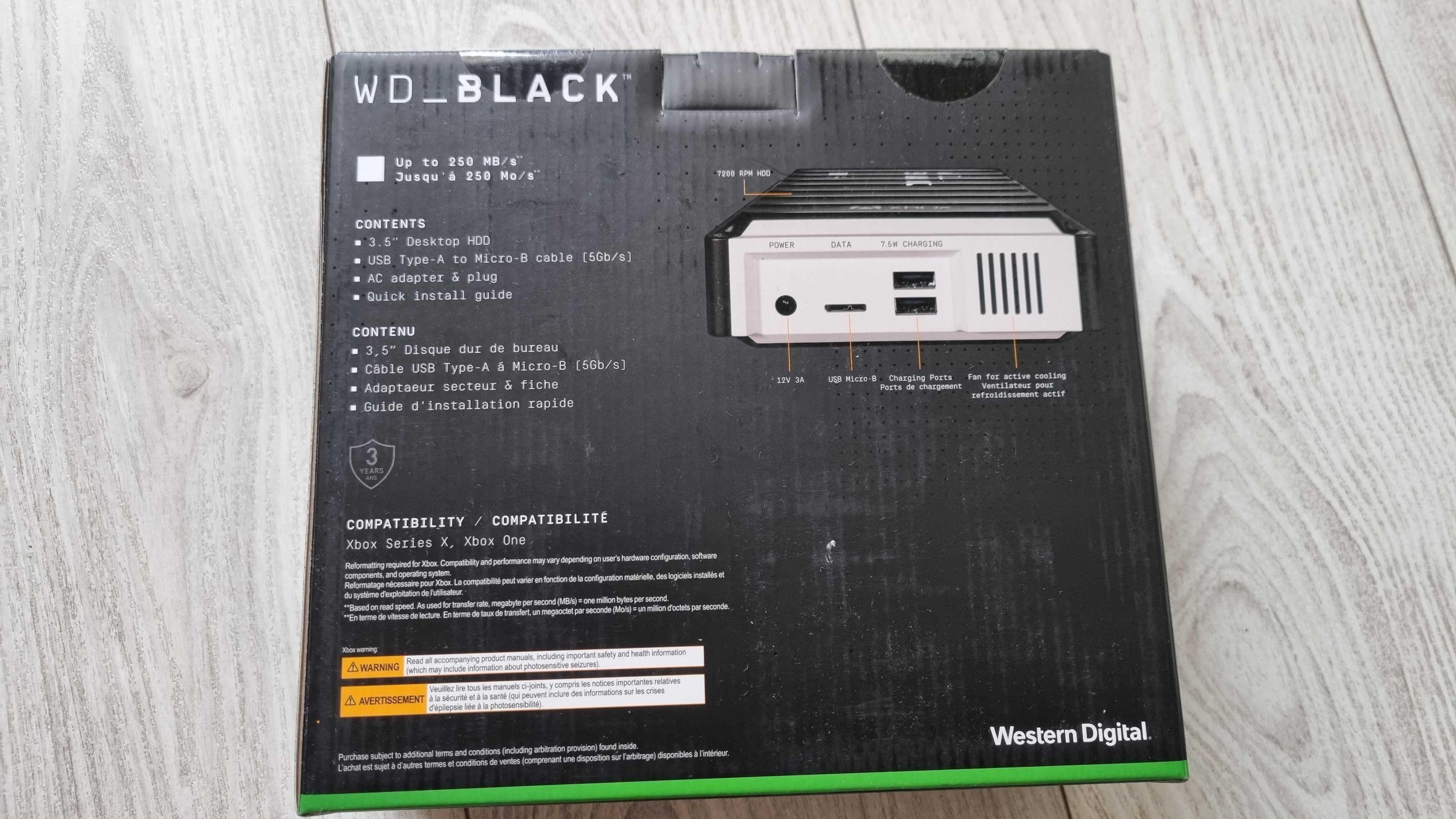 Dysk zewnętrzny 12 TB WD_BLACK do PS5/ XBOX One, Series S/X/ / PC NOWY