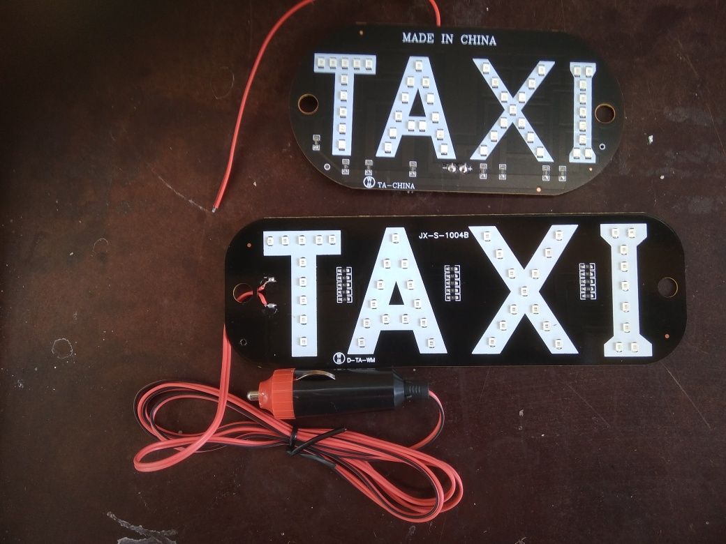 TAXI  табличка led.