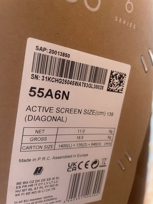 Hisense telewizor 55 cali